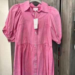 New Boutique Entro Hot Pink Dress Small